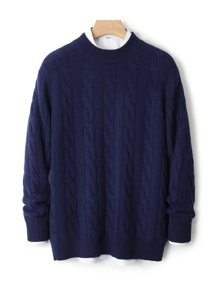 Men’s Wool Half-High Collar Sweater