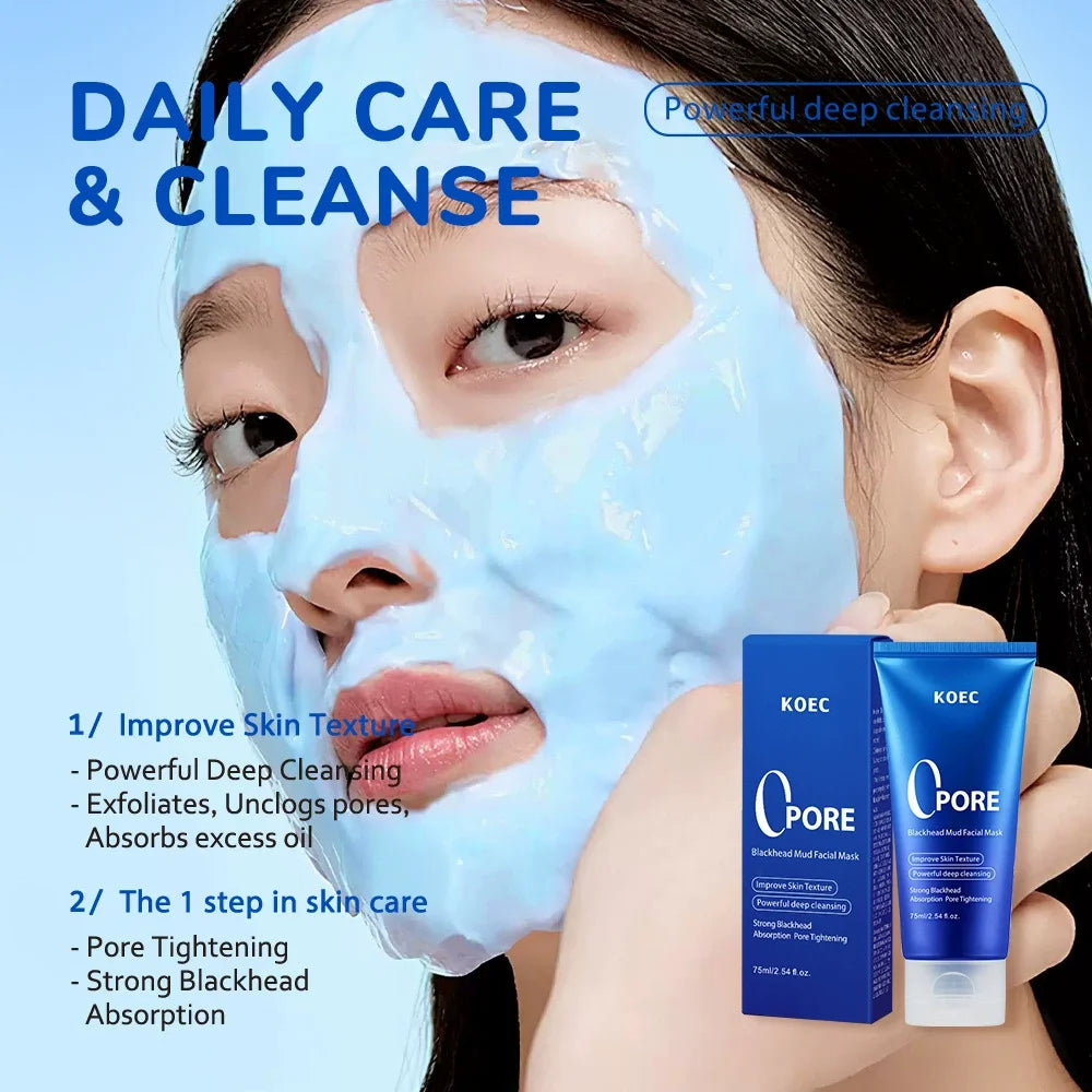 Blue Clay Pore Mask – AHA BHA PHA Blackhead Care 75ml