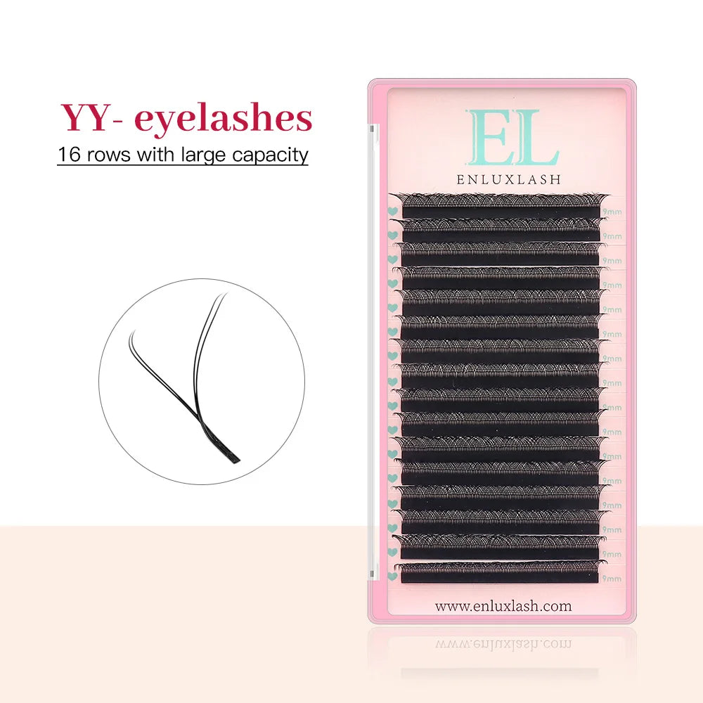 Enluxlash YY Eyelash Extensions – 0.07 D Curl, 16 Rows