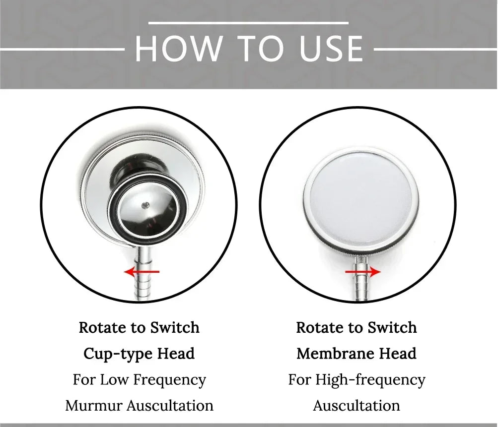 Dual Head Stethoscope Medical Device