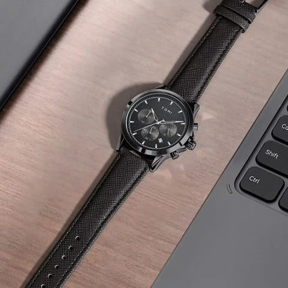 Men's Watch Gift Set with Cufflinks & Tie Clip