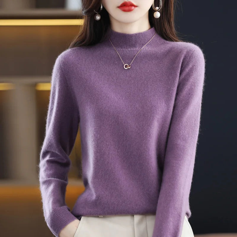 Merino Cashmere Sweater – Women’s Long-Sleeve Pullover