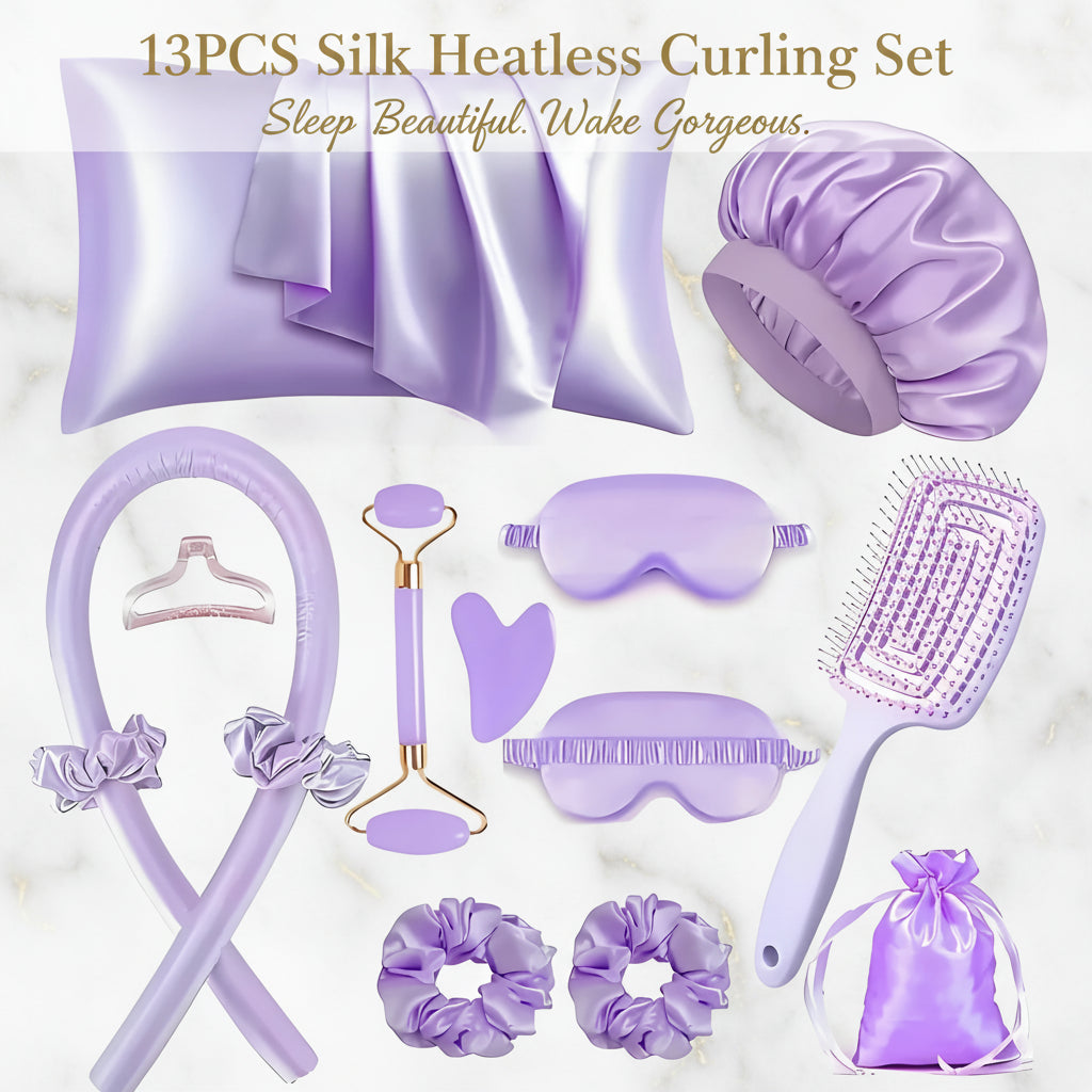 Silk Heatless Curling Set – 13PCS