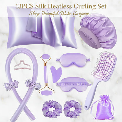 Silk Heatless Curling Set – 13PCS