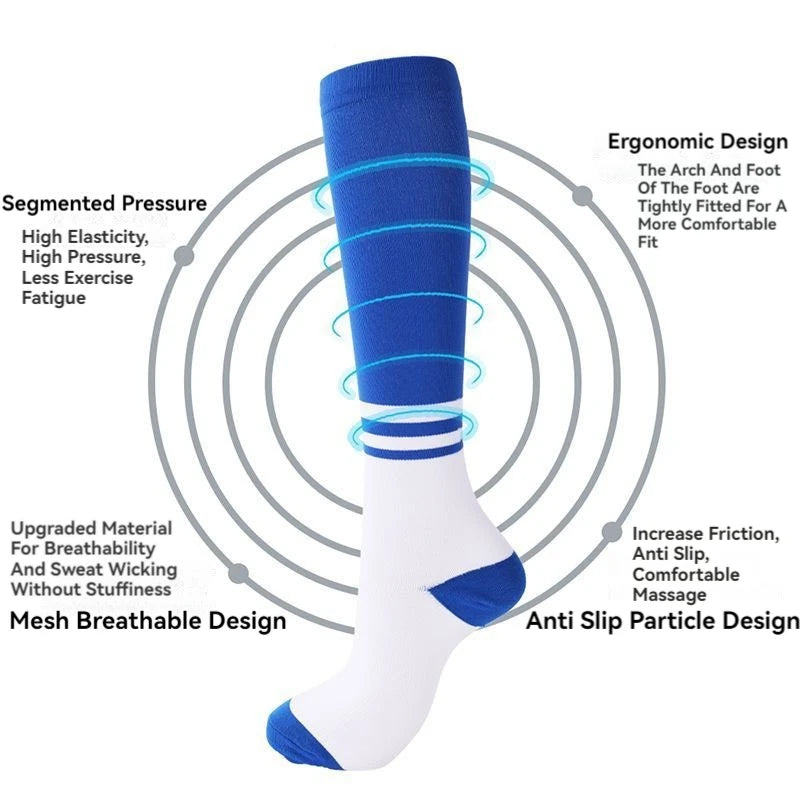 1 Pair Long  Compression Socks Pressure .