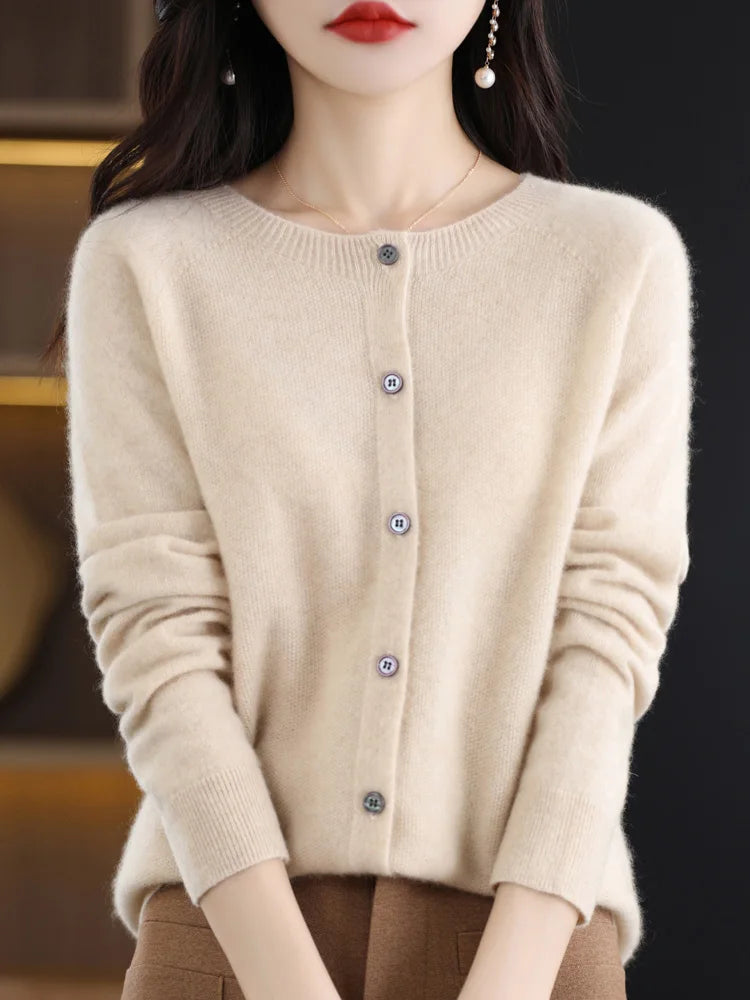 Merino Wool Cardigan – Women’s Chic Knitwear