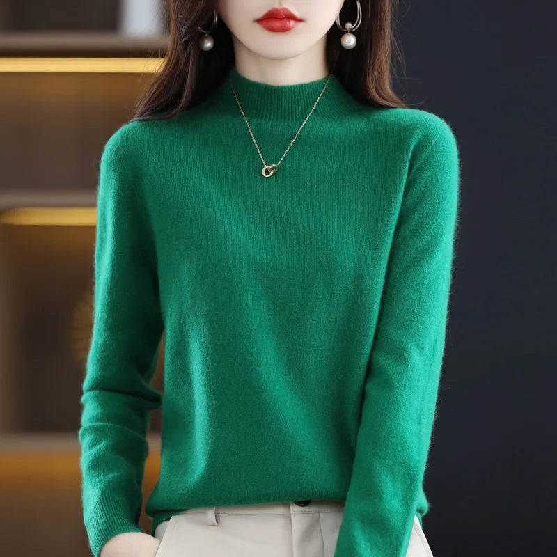 Merino Cashmere Sweater – Women’s Long-Sleeve Pullover