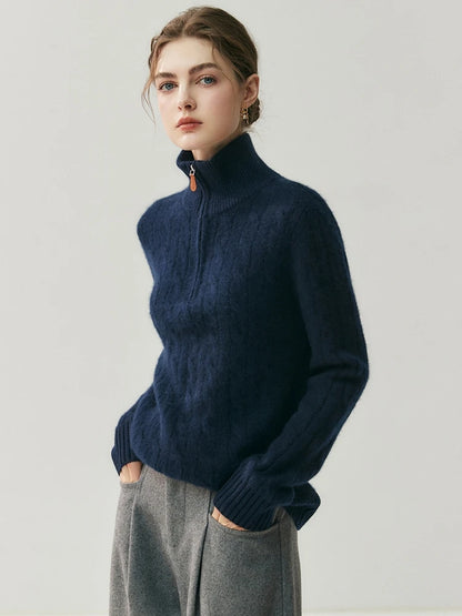 Women’s Cashmere Zip Sweater