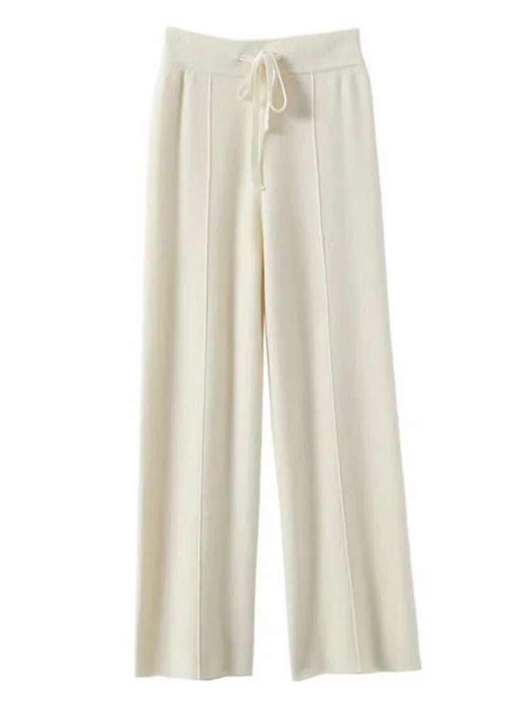LTYQIN Wool Wide Leg Pants