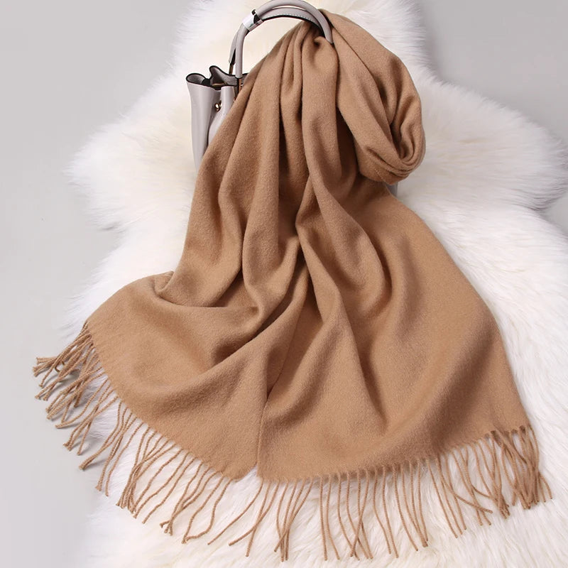 Warm Pashmina100% Wool Scarf For Women.