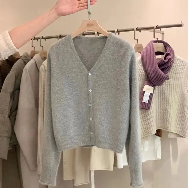 Merino Wool V-Neck Cardigan