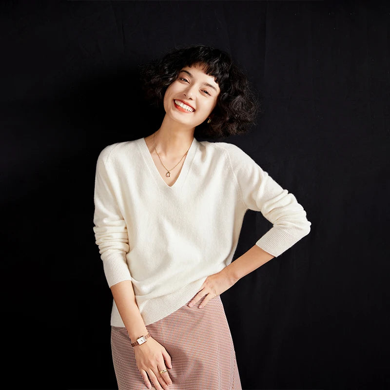 Pure Cashmere V-Neck Sweater