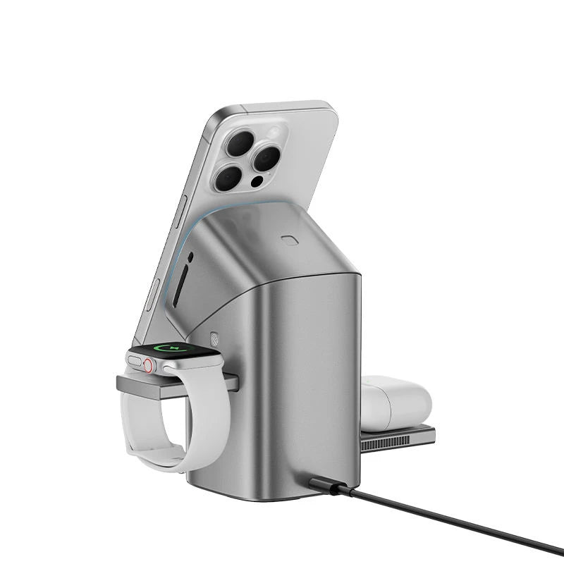 3-in-1 Magnetic Wireless Charger for iPhone, Apple Watch & AirPods