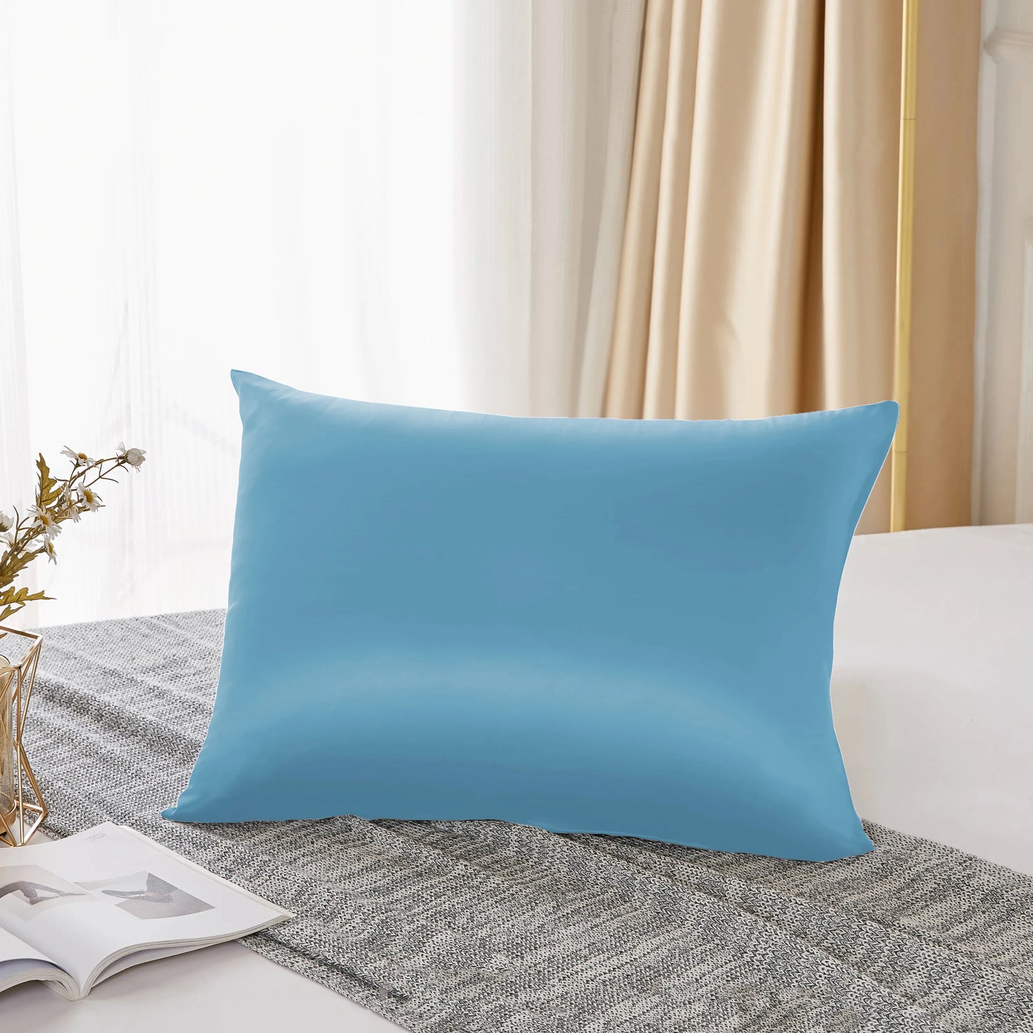 25 Momme Mulberry Silk Pillowcase – 100% Pure Silk, 600TC
