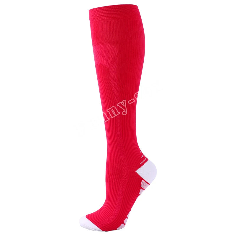 9-Color Compression Sports Socks 20–30 mmHg
