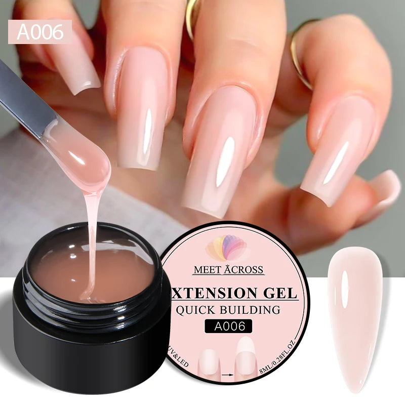 Milk White Extension Gel 8ml – MEET ACROSS Soak Off UV