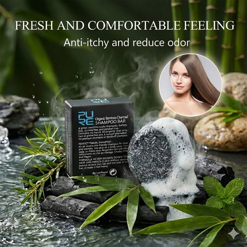Bamboo Charcoal Shampoo Bar