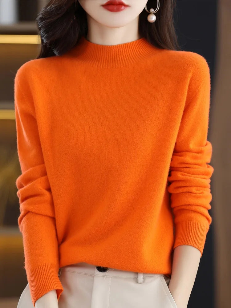 Merino Cashmere Sweater – Women’s Long-Sleeve Pullover