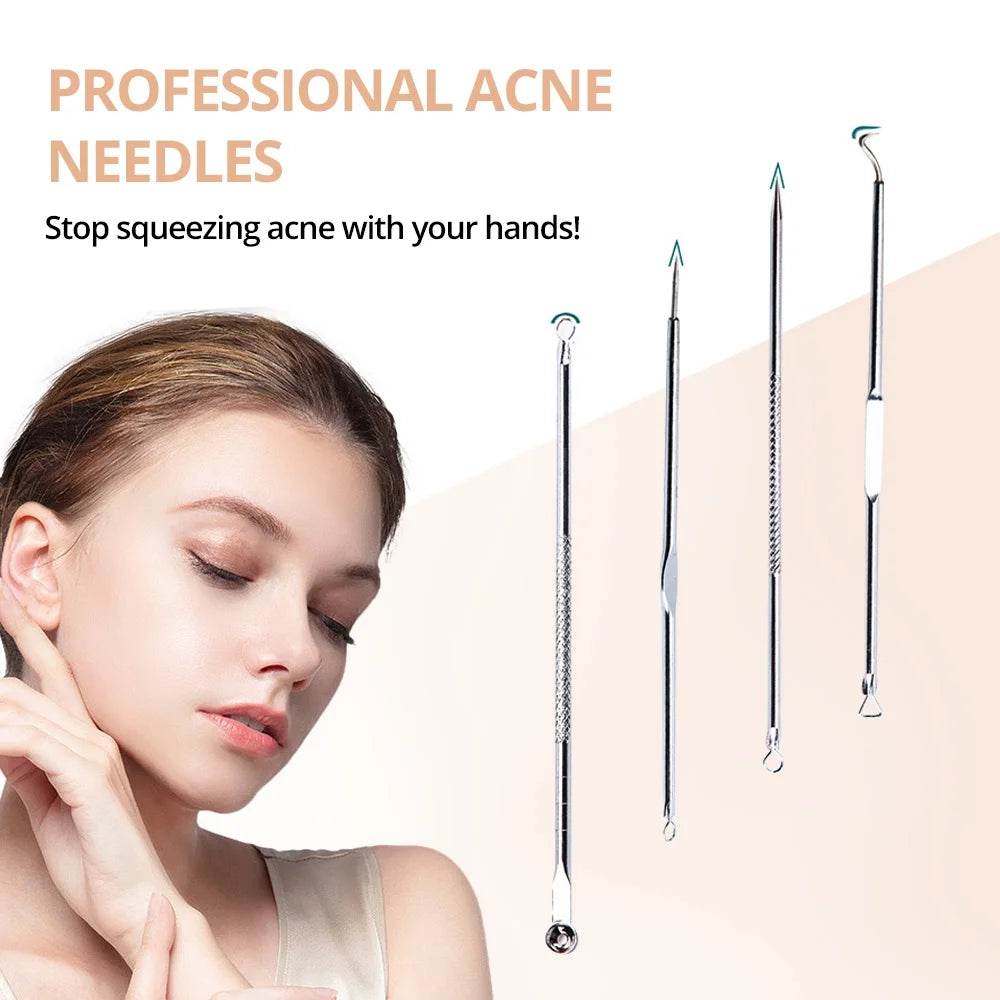 Blackhead Remover Vacuum - Facial Pore Cleaner with 5 Attachments, Electric USB Pore Vacuum