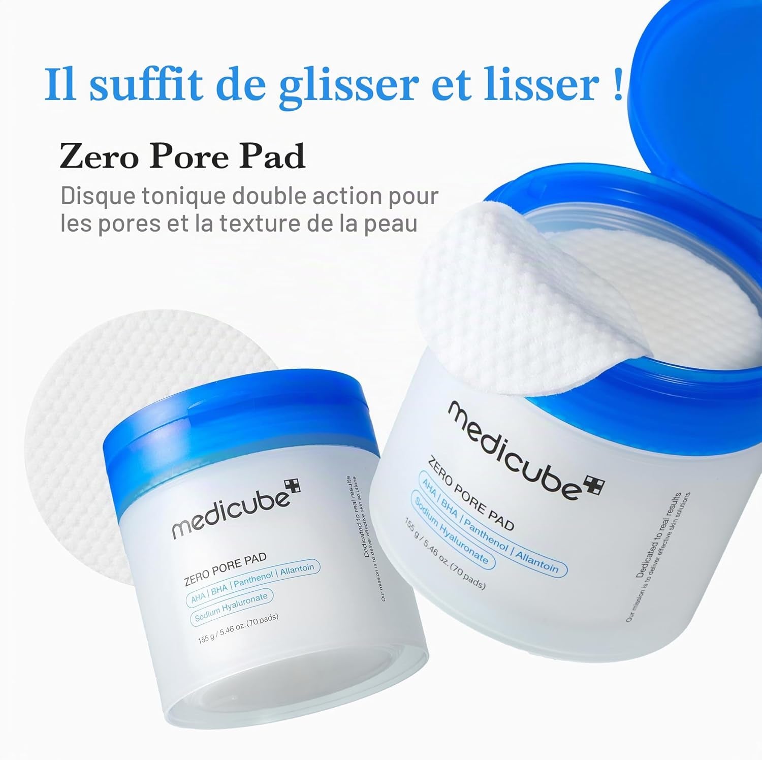 Zero Pore Pads 2.0, Tonifiants Pour Le Visage À Double Texture Pour L'Exfoliation Et Le Soin Des Pores Avec 4,5% D'Acide Lactique Aha (70 Unidades)