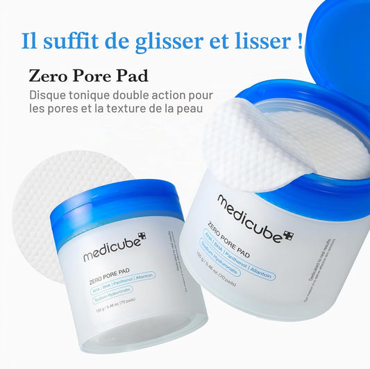 Zero Pore Pads 2.0, Tonifiants Pour Le Visage À Double Texture Pour L'Exfoliation Et Le Soin Des Pores Avec 4,5% D'Acide Lactique Aha (70 Unidades)