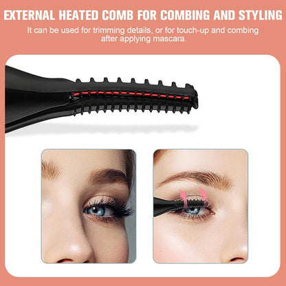 Heated Eyelash Curler, Mini Electric Eyelash Curler, Portable Makeup Electric Eyelash Curling, USB Rechargeable Finalize Eyelash Tool Beauty Tools for Women (White)