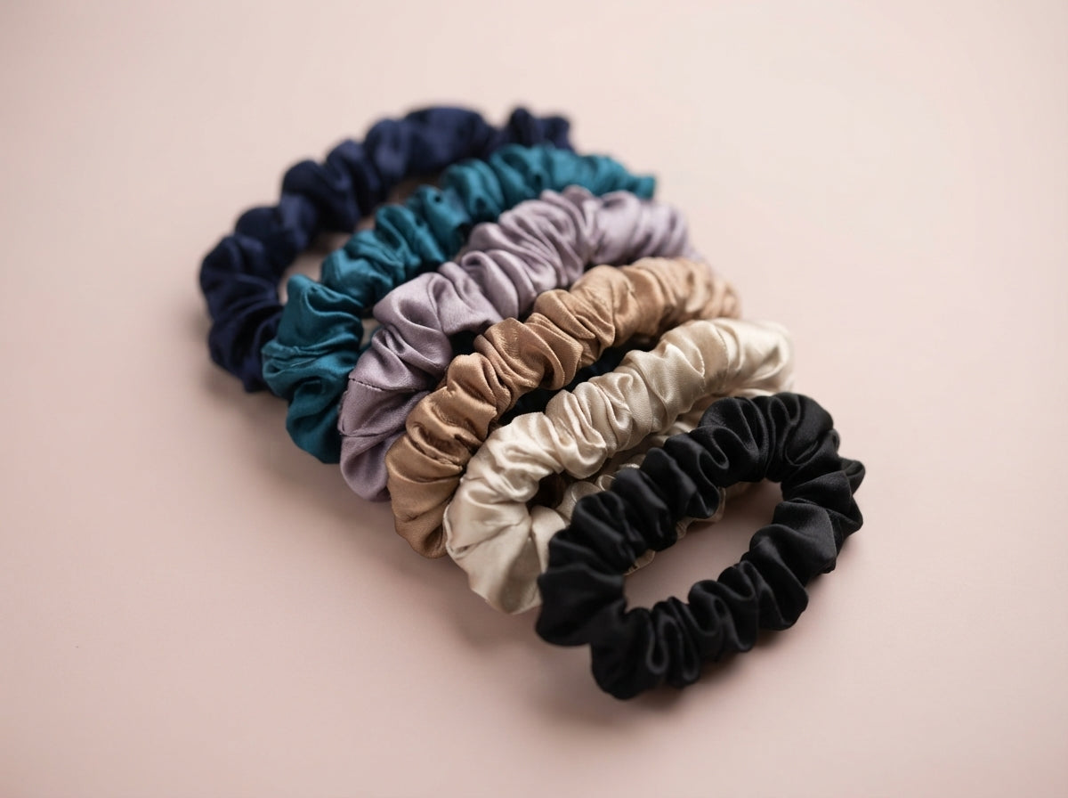 Seiden-Scrunchie-Set 22 Momme – OEKO-TEX-zertifiziert