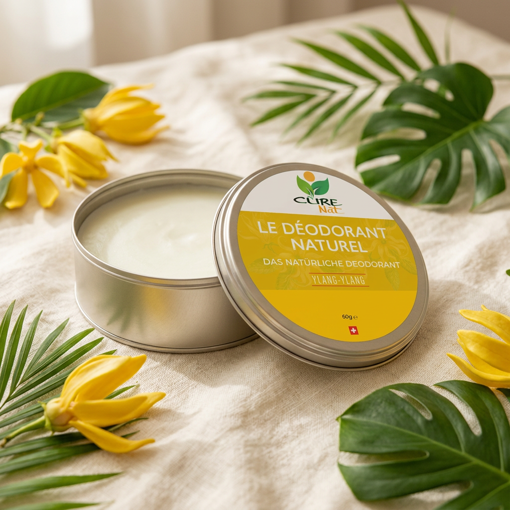 Ylang-ylang natural deodorant balm in recyclable aluminium tin